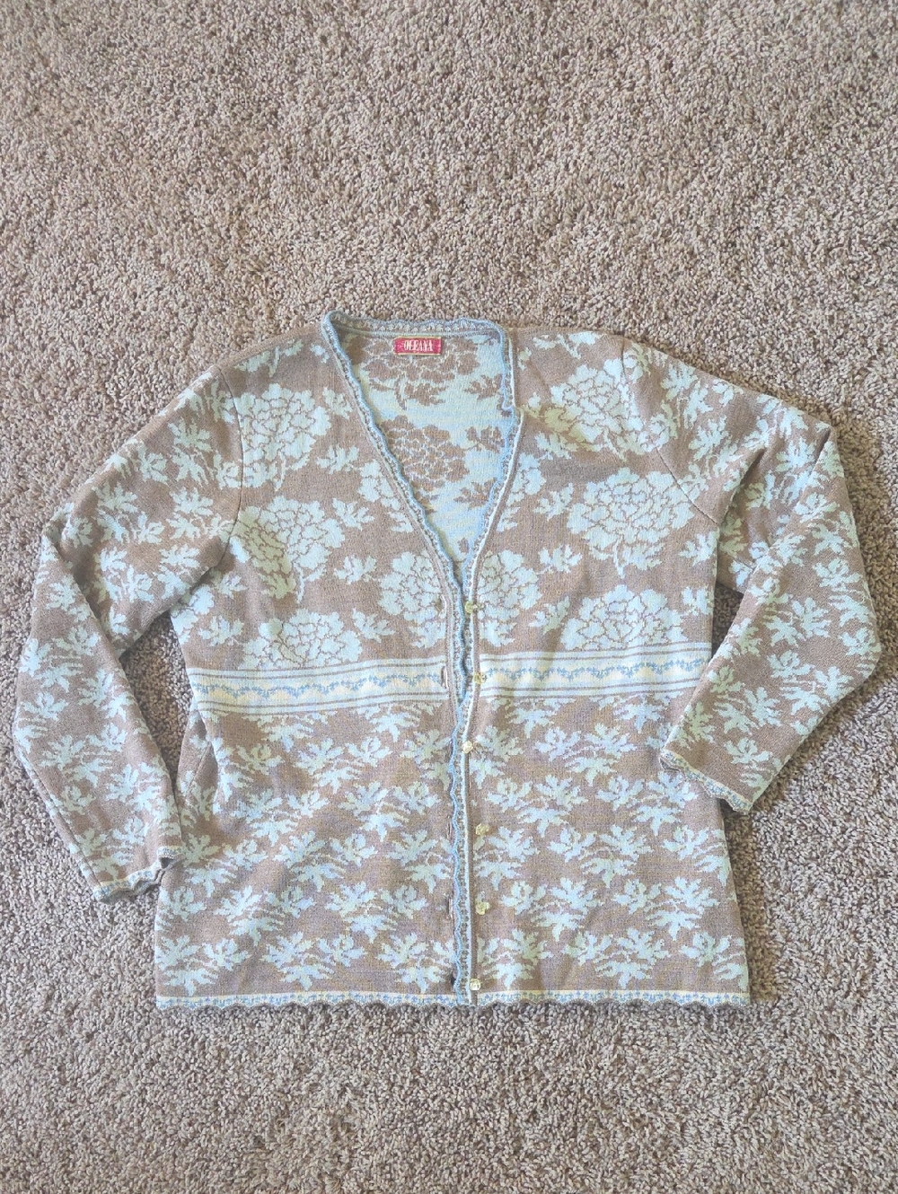Oleana Silk Blend Cardigan Sweater - Picture 2 of 4